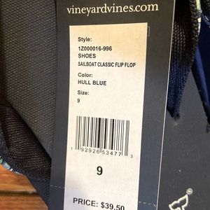 New Men’s Vineyard Vines Sailboat Classic Flip Flop
